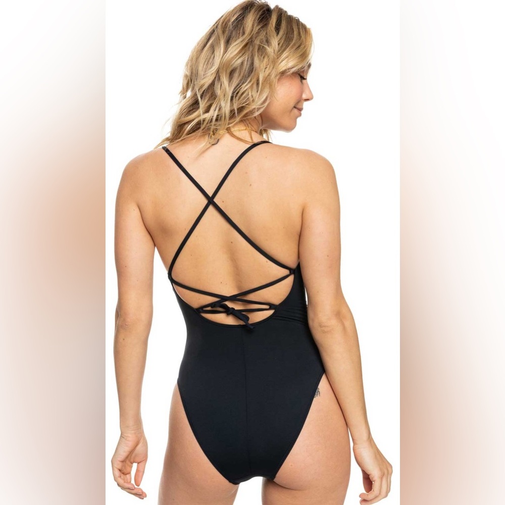 Roxy Women’s Anthracite Classic Black Solid One Piece